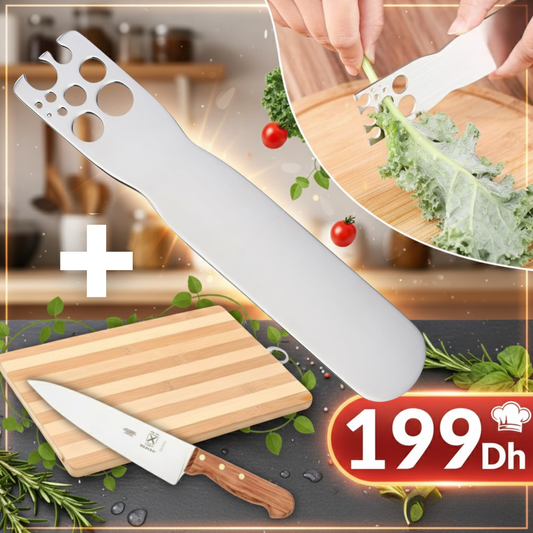 Éplucheur à herbes - Outil pour retirer les feuilles de chou frisé, de blettes et de chou vert